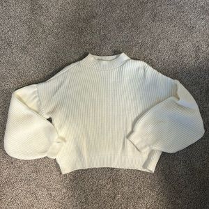 Nasty Gal white knitted crew neck sweater